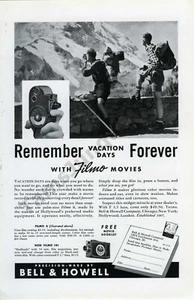 1939 Bell & Howell Filmo Filmkameras tolle Vintage DRUCKWERBUNG Wanddeko! (3960) - Bild 1 von 1