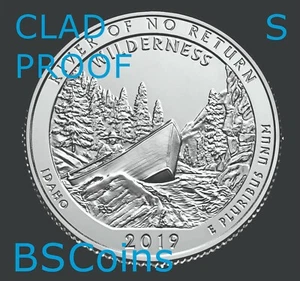 2019 S ATB River No Return, ID Clad PROOF Quarter Gem Deep Cameo - Ship TODAY!! - Picture 1 of 2