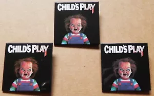 Child's Play 1988 Set of 3 Buttons Tom Holland Catherine Hicks Chris Sarandon - Picture 1 of 2