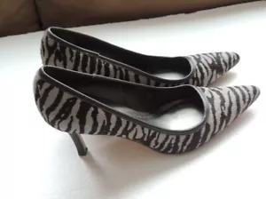 Ann Taylor Calf Hair Leather Zebra Print Women’s Heels Pumps Size 6M - Picture 1 of 9