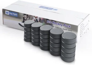 Hockey Pucks Bulk 25 dischi da allenamento per custodia ufficiali nuovi - Foto 1 di 4