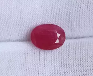 No Heat Ruby Oval Cut Earth Mine Unheated Untreated Loose Gemstone Certified 2Ct - Picture 1 of 9