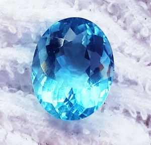 A++ Qualität hellblauer Aquamarin Ovalschliff 10 bis 12 kt zertifiziert lose Edelstein - Bild 1 von 6