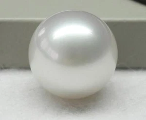 HUGE NATURAL 10MM AUSTRALIAN SOUTH SEA WHITE LOOSE PEARL UNDRILLED DA888 - Picture 1 of 10