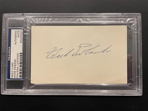 Weeb Ewbank Signed Index Card HOF Football Colts & Jets PSA/DNA Auth - Picture 1 of 4
