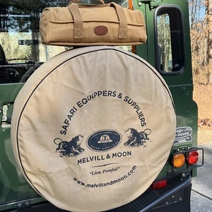 Land Rover Defender NAS 90 Spare Tire Wheel Cover W Tool Bag 265 75 R16 Khaki - Picture 1 of 13