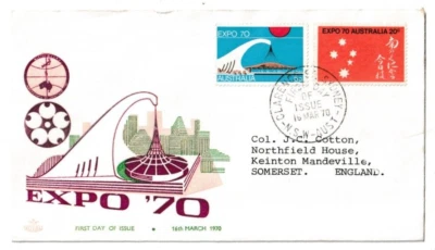 16/3/1970 Australia FDC - EXPO '70 - Clarence St. Sydney FDI - Image 1 of 2