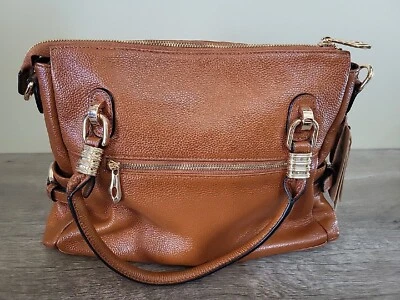 Cartera de cuero genuino Kattee para mujer, bolso de hombro marrón - grande Foto 1 de 4