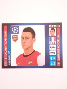 No. 412 Laurent Koscielny Arsenal FC - 2013/14 Panini Champions League