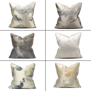 Copricuscino decorativo texture marmo federa divano arredo soggiorno 3 misure - Foto 1 di 18