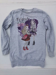 Ever After High Sweatshirt Top Raven Apple Kids Girl Grey 100% Cotton 9 Years - Picture 1 of 5