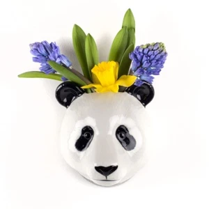 Panda Wall Vase By Quail Ceramics Animal Pottery Vase - Bild 1 von 10