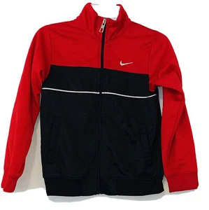 Nike Boys Red/Black Track Jacket Size 6 - Picture 1 of 3