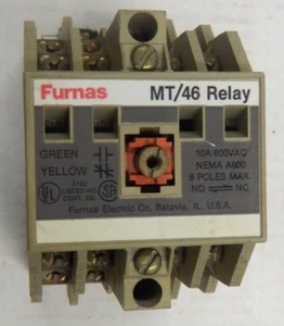 FURNAS 46MT80* MT/46 CONTROL RELAY 120v (6) N/O - N/C Convertible contacts USED - Picture 1 of 5
