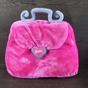 Vintage 2001 Barbie Plush Pillow Purse Pink 14"x14" - Picture 1 of 5