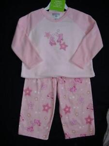NWT Girls Carter's Fleece Pajamas Size 4 Winter Pjs Pink Fleece Pants 2pc NEW