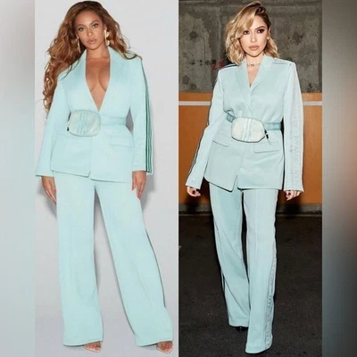 Adidas x Ivy Park Suit Jacket Blazer Womens Size Small 3 Stripe Logo Green NWT - Image 1 of 4