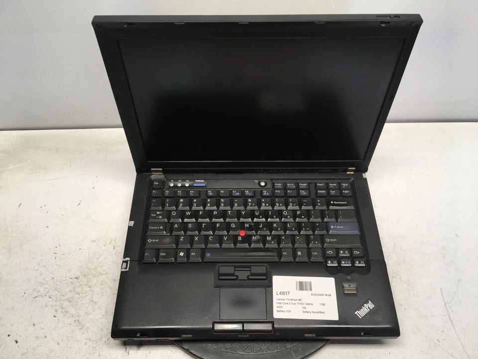 Lenovo ThinkPad R61 Intel Core 2 Duo T7100 1,8 GHz 1 GB SIN DISCO DURO Foto 1 de 4