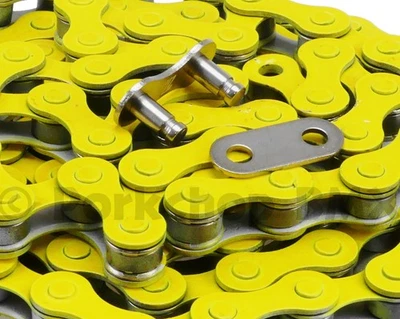 KMC BMX Bicycle Chain S1 (formerly) Z410 1/2" x 1/8" x 112L  - YELLOW - Image 1 of 2