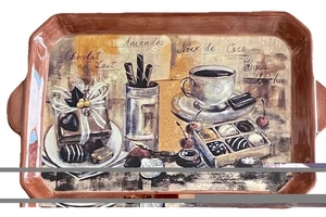 Silvia Vassileva Chocolate Dessert Pattern Ceramic Tray By Santa Barbara Design - Picture 1 of 5