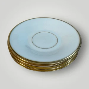 4er Set Lenox Eternal Bone China Untertassen Cremeweiß Gold Akzente - Bild 1 von 8