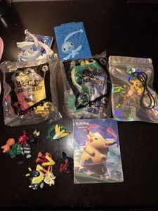 Pokémon Lot Happy Meal Toys, Vintage Pikachu Necklace, Mini Fig, - Picture 1 of 12