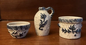 3er Set Vintage Tender Heart Treasures Miniatur Keramik Krug Schüssel Kanister 2" - Bild 1 von 5