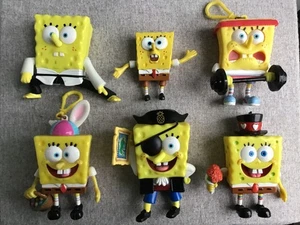 SPONGEBOB SQUAREPANTS - 6 Hard Plastic 4” Figurines Viacom/BurgerKing 2003-07 - Picture 1 of 5