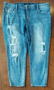 Jeans azules para mujer LUCKY BRAND REESE Boyfriend Orta Taper desgastados talla 16W 40x26 - Imagen 1 de 11