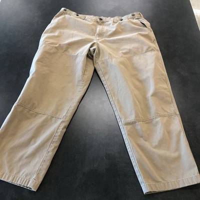 Vintage LL Bean Suspender Pants 44/32 Khaki Wild Ass Stamped Buttons Rare - Image 1 of 4