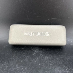 HARLEY DAVIDSON Gray & Black Hard Shell Glasses Eye Glass Case 6.25" x 2.25" - Picture 1 of 6