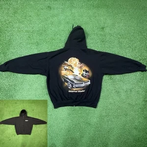Vintage 2000s Fast & Furious Supercharged Full Zip Black Hoodie Y2K Mens Boxy XL - Picture 1 of 22