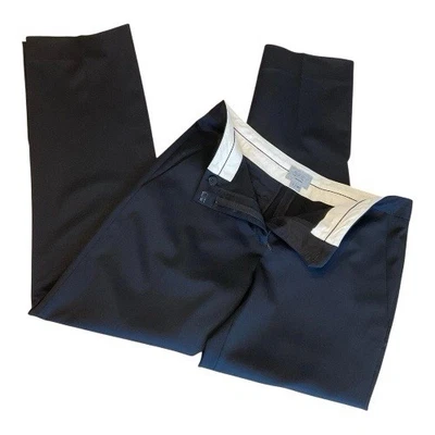 Grey by Jason Wu Wool Slit Side Ankle Trousers Size 2 Classic Minimalist Neutral - Image 1 of 4