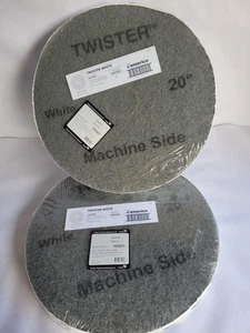 2- 2 Packs Americo  435320 - 20" Twister Diamond Coated White Pads 800 Grit  - Picture 1 of 6
