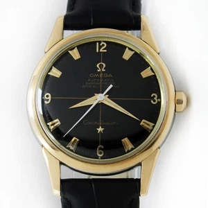 Vintage Omega Constellation Automatic Men God Cap Black Dial Watch C.1961 - Picture 1 of 13