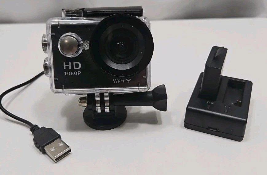 1080P Full HD Waterproof Action Sport Camera With 2 Batteries And Charger  - Image 1 of 4