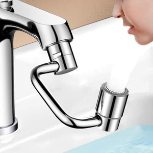 U Shaped Faucet Extender Silver Faucet Sprayer Head Rotating Spray Faucet Sink - Picture 1 of 12