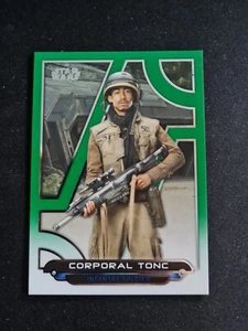 Topps Star Wars Galactic Files 2017 RO-25 Corporal Tonc /199 Green Parallel - Bild 1 von 2