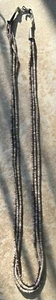 "Collar vintage fino de tres hilos de plata esterlina Heishi de Santo Domingo 27""" - Imagen 1 de 5