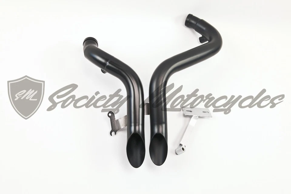 Harley Davidson LAF 2" tubos de escape Heritage Softail 1984-2014 negro HD Foto 1 de 1