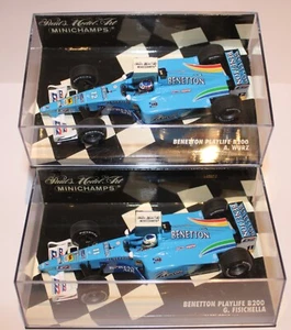 minichamps 1 43 F1 twin set of Benetton B200 A.Wurz and G.Fisichella 2000. - Picture 1 of 2