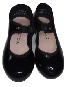 Schuhe-kleine Mädchen-Tanz-Tap-Capezio-schwarz Lack-Gr. 7 M-Tele Ton Tap - Bild 1 von 10