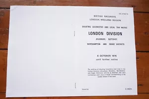 1975 Fascimilie London Aylesbury Bletchley Rugby Trip Notice Timetable - Picture 1 of 3
