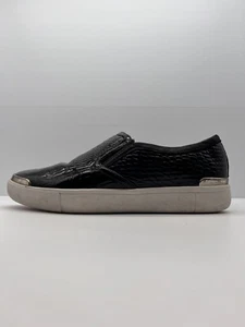 Ted Baker Shoes Faux Alligator Skin Black Keziah Slip On Flats Womens Size US 8 - Picture 1 of 11