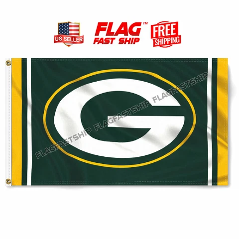 Green Bay Packers FLAG 3X5 Banner American Football New FREE Shipping US Seller Cover