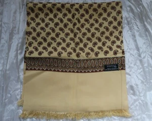 Tootal vintage  scarf yellow paisley - Picture 1 of 6