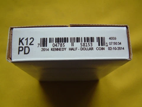 2014 P & D KENNEDY HALF DOLLAR US MINT ROLLS UNOPENED ORIGINAL BOX Cover