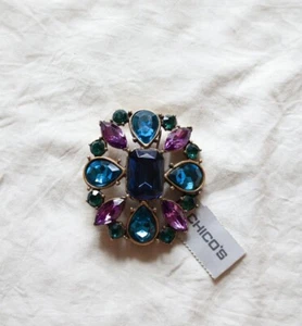 Chico's mehrfarbiger Strass Statement Pin - Bild 1 von 3