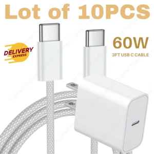 10X For iPhone 15 Pro Max PD Fast Charger Cord 20W USB-C Power Adapter Block Lot - Picture 1 of 10