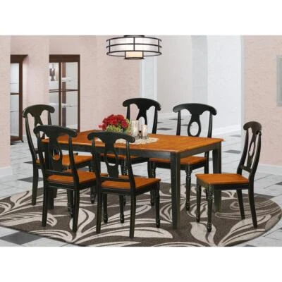 7  PC  Kitchen  Table  set-Dining  Table  and  6  Wooden  Dining  Chairs - Image 1 of 4